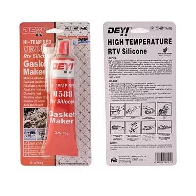 Adesivo sigillante resistente al calore M588 per guarnizioni in silicone RTV neutro rosso per incollaggio di metalli