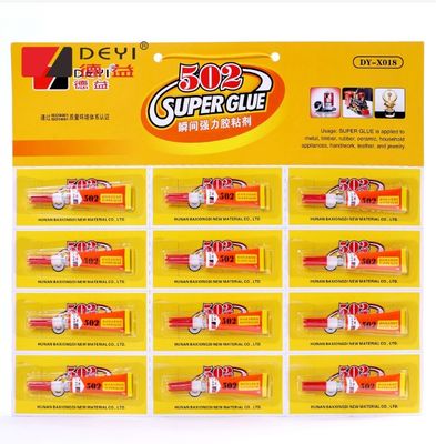 12pcs 3g 502 Super colla adesiva industriale resistente per varie superfici