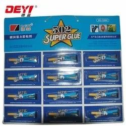 12pcs 3g 502 Super colla adesiva industriale resistente per varie superfici