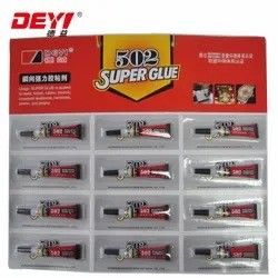 12pcs 3g 502 Super colla adesiva industriale resistente per varie superfici