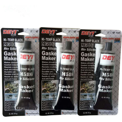 Applicazioni industriali 85g Black Temp RTV Silicone Sealant Adhesive Gasket Maker