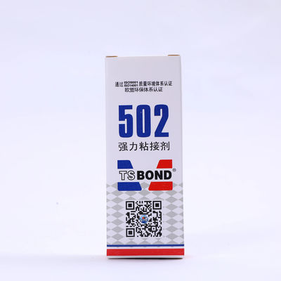 Soluzioni di adesione istantanea Clear 502 Super Glue ISO SGS ROHS MSDS Certified Adhesive
