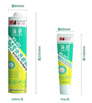 Adesivo per la decorazione domestica con proprietà antifungine Un componente 20-30min Tempo di cura