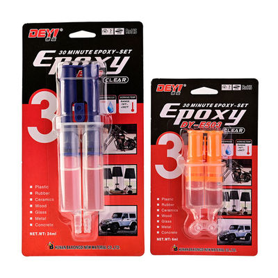 Colla epoxi AB trasparente resistente alle alte temperature con durata di conservazione di 12 mesi per un legame forte