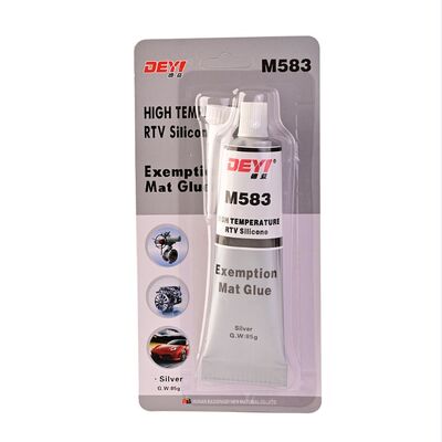 Imballaggio di tubi piccoli Adesivo adesivo in silicone grigio adesivo adesivo RTV con resistenza alla temperatura di 320 °C e formula neutra per l'acetoxide