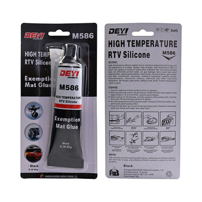 Sigillante siliconico nero resistente agli acidi da 85 g per guarnizioni, resistente a temperature fino a 320℃, prezzo di fabbrica