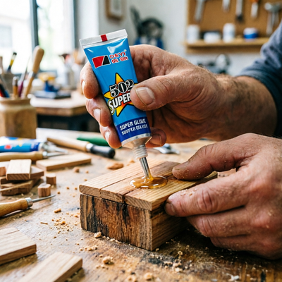 502 Super Glue Adesivo istantaneo cianoacrilato Multiuso Soluzione di legame forte adatta a vari usi industriali