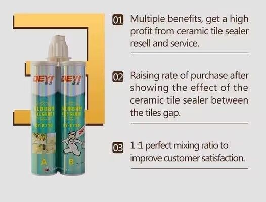 DEYI DY-E716 Malta epossidica per piastrelle ad alta resistenza | Formula bicomponente resistente allo sporco e facile da pulire per pavimenti e pareti