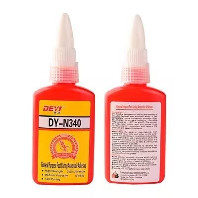 DEYI DY-N340 Adesivo di blocco del filo di fortificazione rapida - Colla di tenuta di viscosità media per accessori e prese metalliche