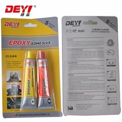 5-min Fast Cure Clear Epoxy AB Glue ️ Low Odor Adhesive for Steel & Plastic Bonding