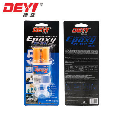 5-min Curing veloce trasparente iniezionabile Epoxy AB colla ad alta resistenza adesivo di resina impermeabile per la riparazione di luci LED