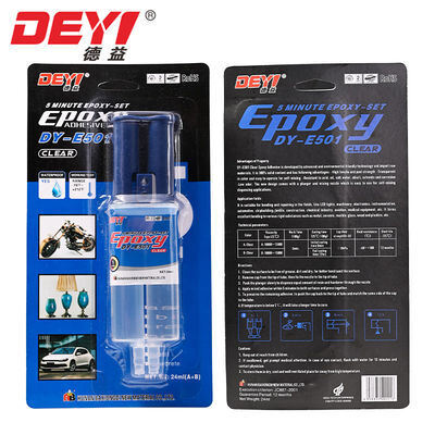 5-min Curing veloce trasparente iniezionabile Epoxy AB colla ad alta resistenza adesivo di resina impermeabile per la riparazione di luci LED