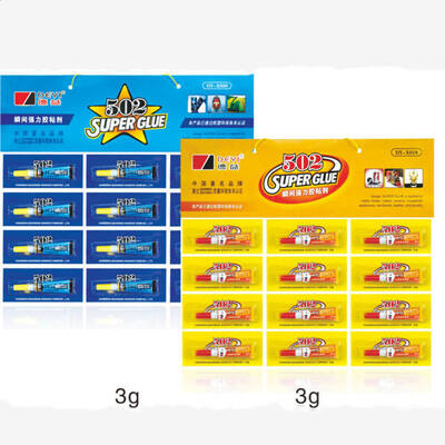 502 Super Glue Adesivo istantaneo cianoacrilato Multiuso Soluzione di legame forte adatta a vari usi industriali